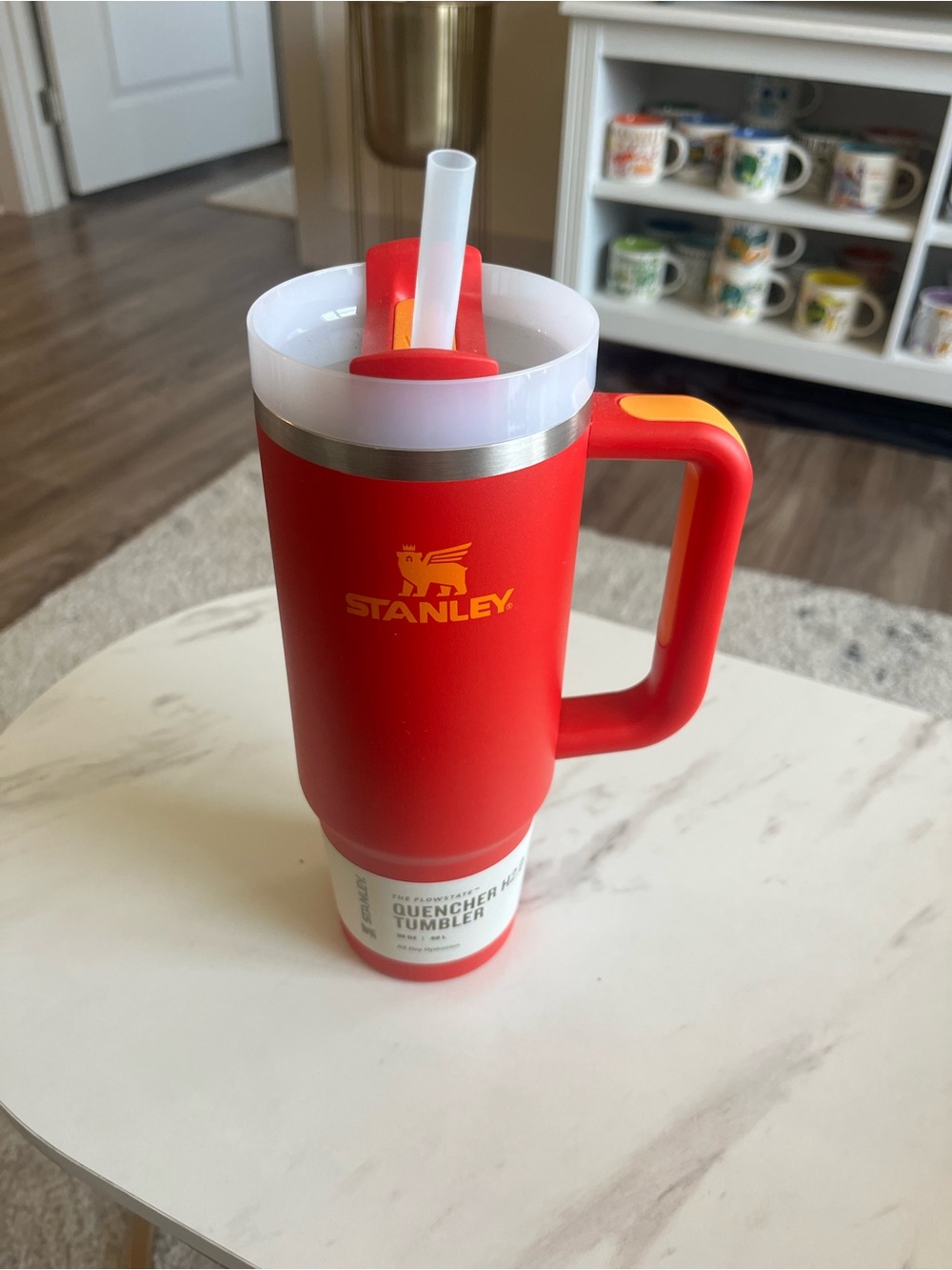 Stanley Red Quencher Mug with Handle and Straw